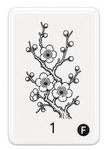 flower1 tile, white set